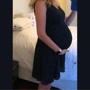 Stork and babe polka dot maternity dress